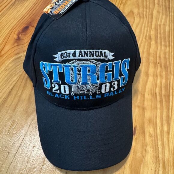 VINTAGE STURGIS 2003 Black Hills Rally 63rd Annual SnapBack Hat Cap NWT - Picture 2 of 8